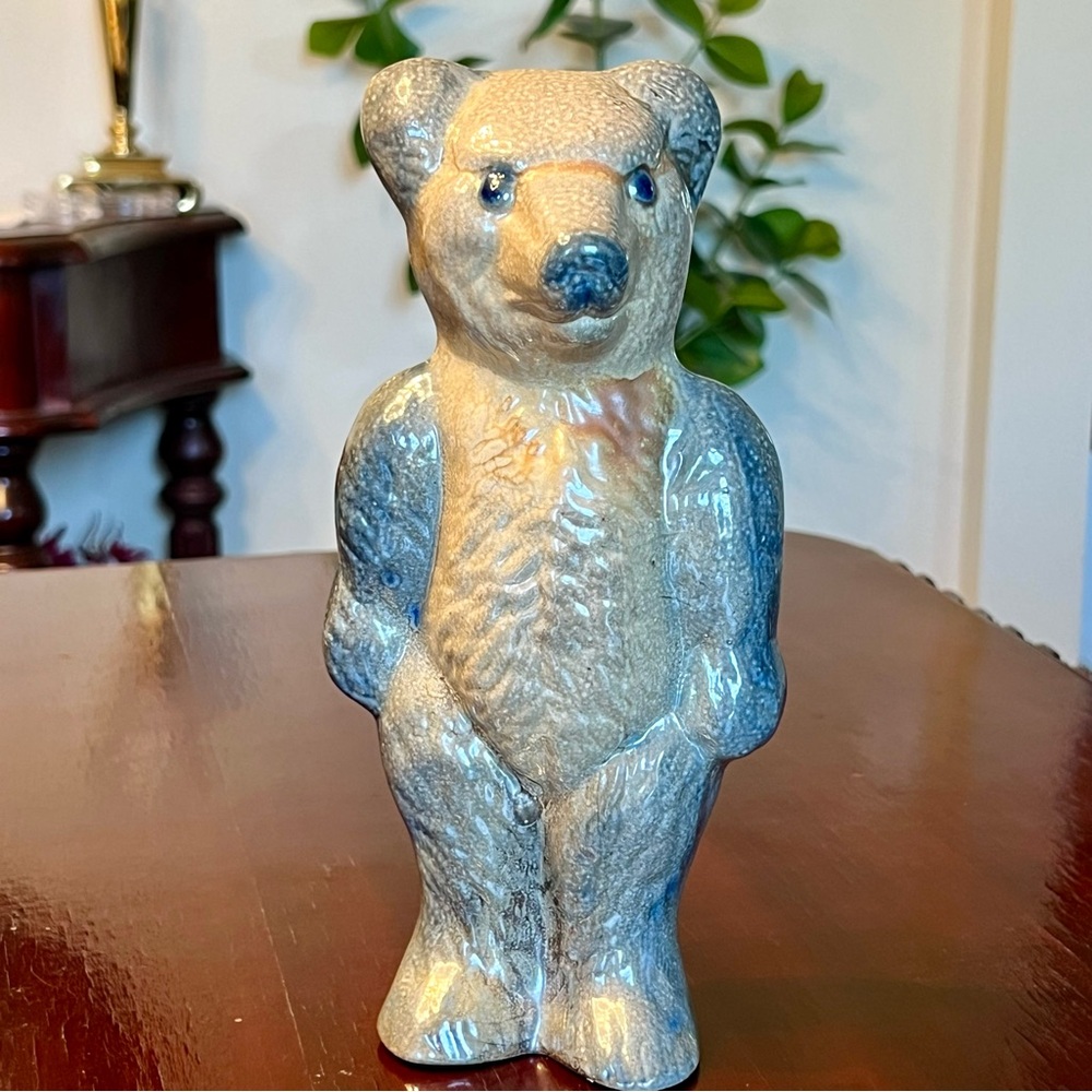 Vintage Beaumont Brothers Pottery Salt Glaze Teddy Bear Large 1994 BBP 9.3"